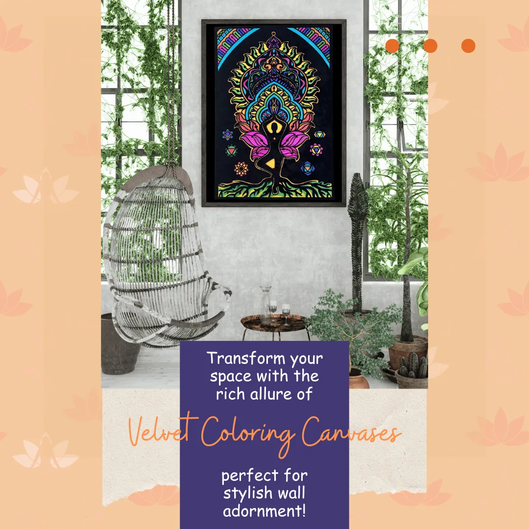 Pepplay Velvet Colouring Card Canvas- Mindful Yoga