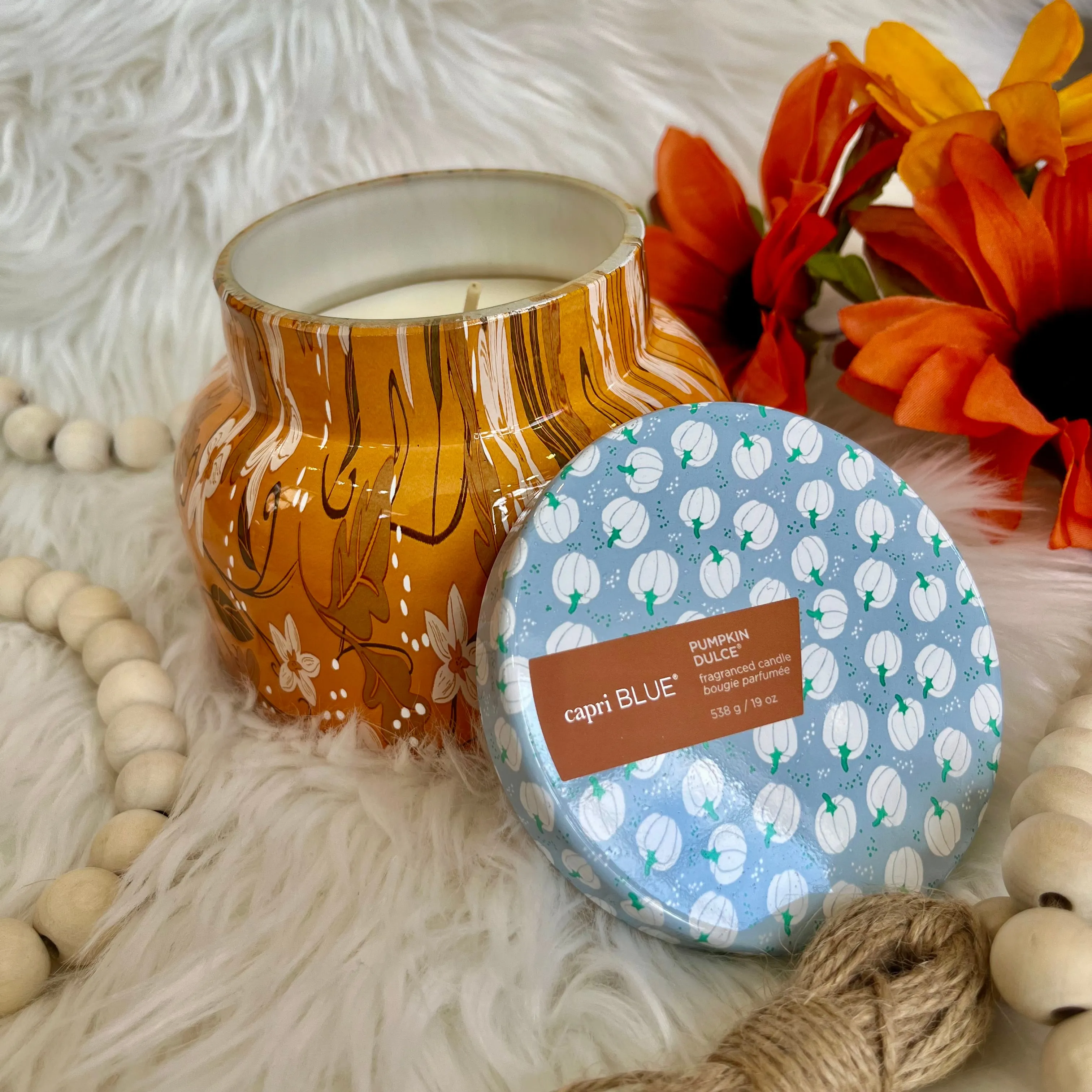 Pumpkin Dulce Patterned 19oz Candle