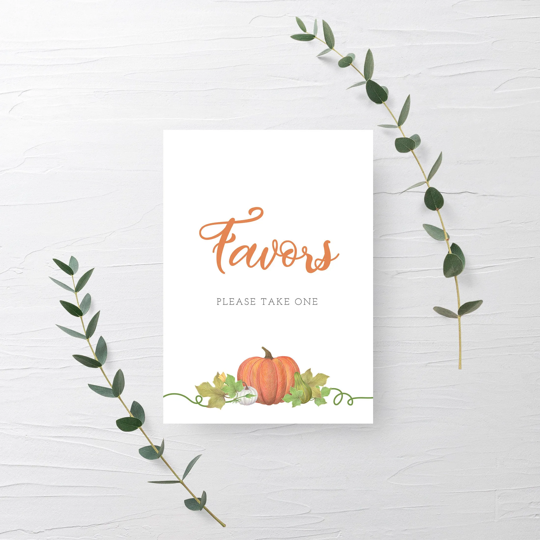 Pumpkin Favors Sign, INSTANT DOWNLOAD - HP100