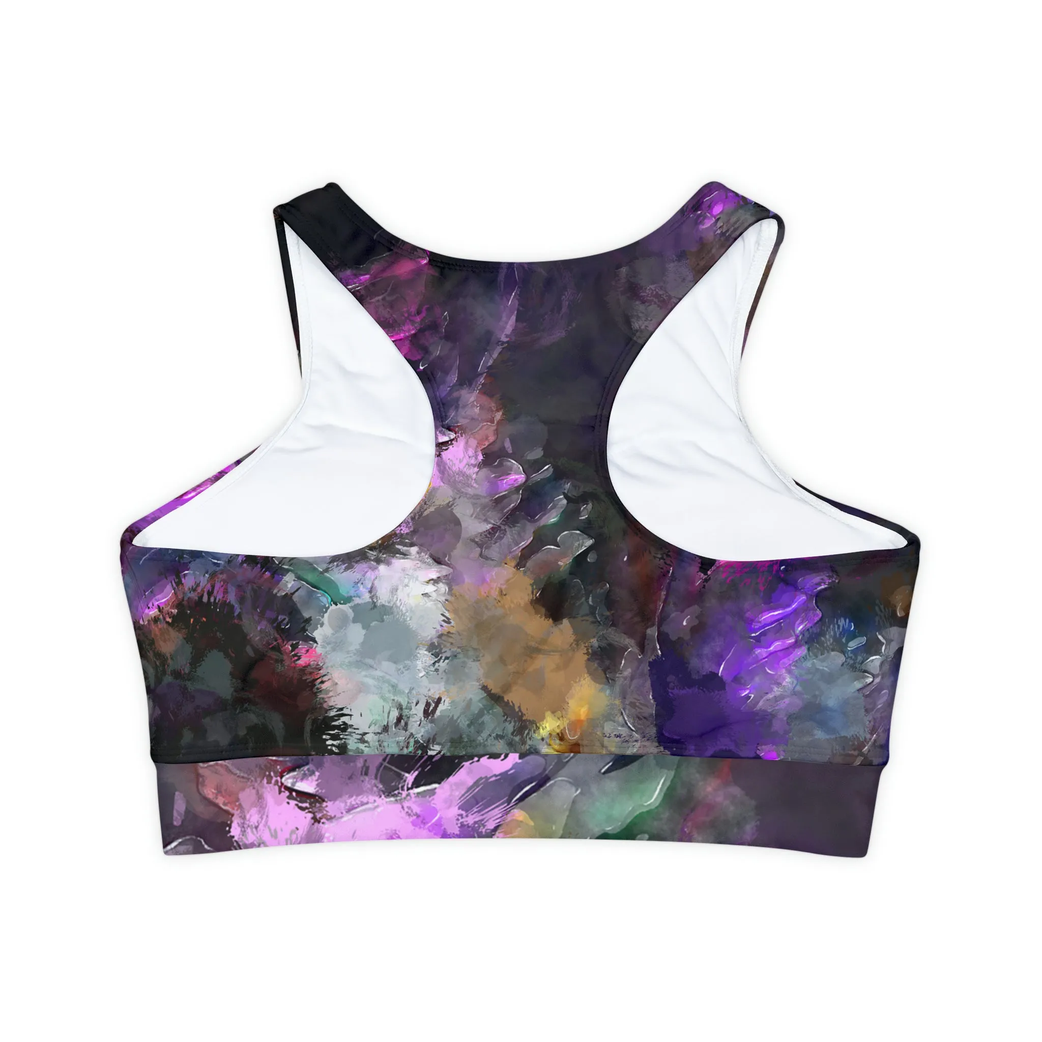 Purple Painting - Inovax Padded Sports Bra