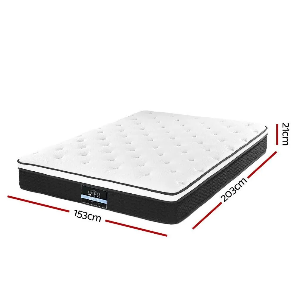 Queen Package | Albany Boucle Bed Frame & Bonita Euro Top Mattress (Medium Firm)