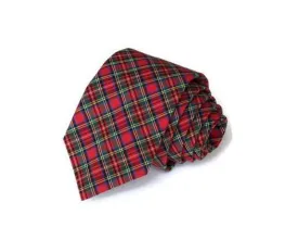 Red & Green Tartan Plaid Necktie - Youth