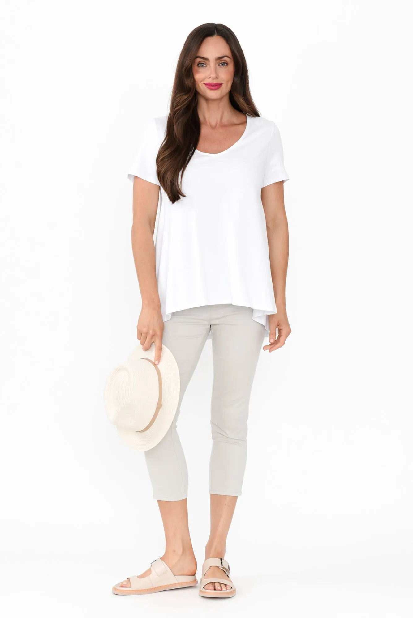 Reed Stone Stretch Cotton Capri Pants