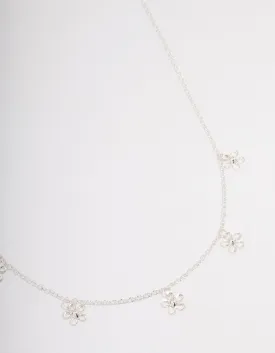 Silver Daisy Garden Necklace