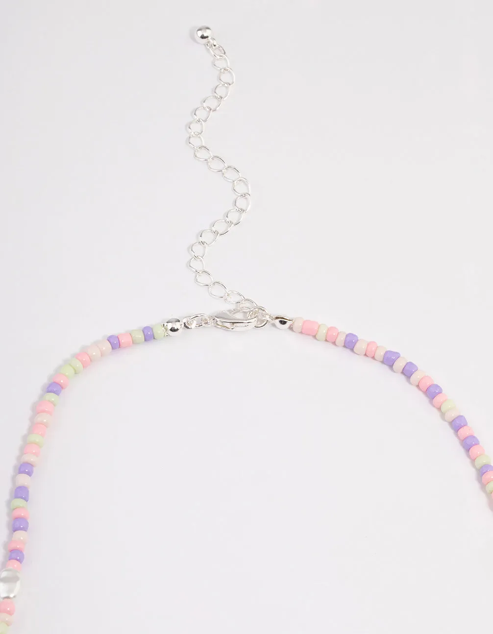 Silver Multi-Coloured Beaded Necklace