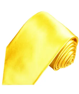 Solid Bright Yellow Silk Necktie