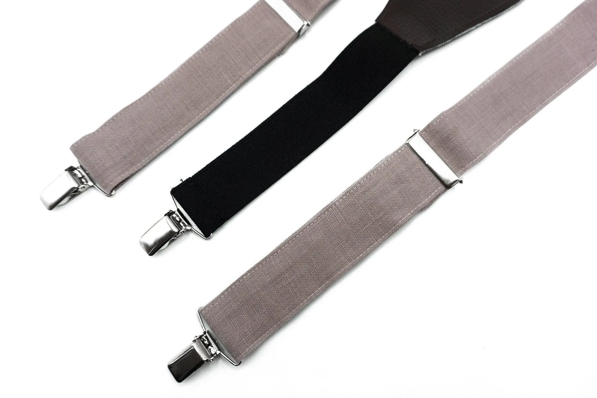 Taupe Wedding Necktie Set for Men