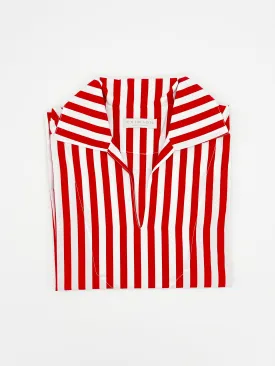 THE COTTON CAPRI SHIRT | RED STRIPES