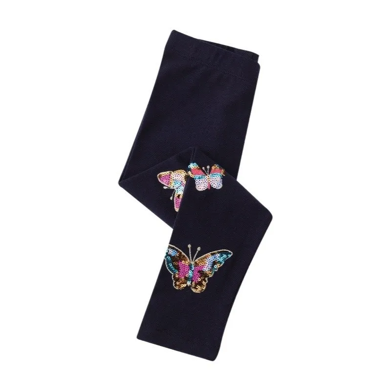 Toddler/Kid Girl's Shiny Butterfly Leggings