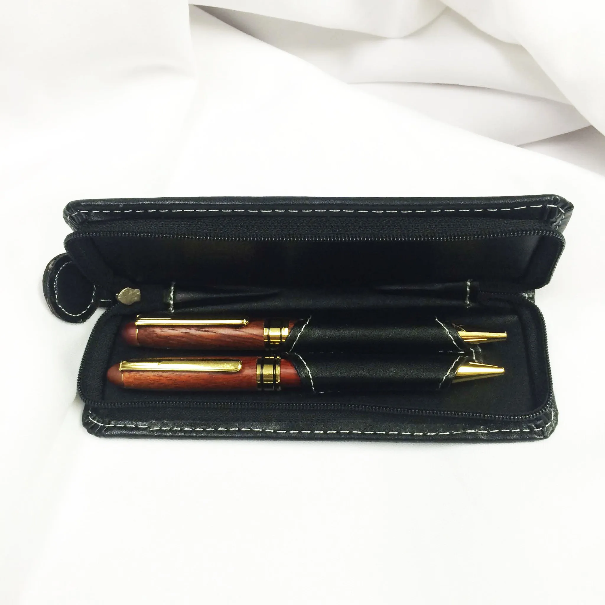 Wooden ACCO Pen & Pencil Set