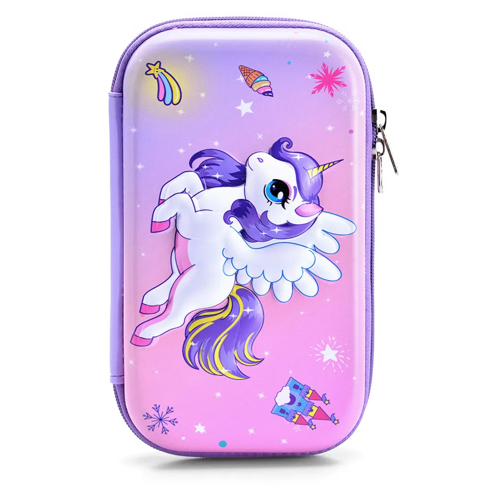 XL Unicorn Pencil Case-Pink