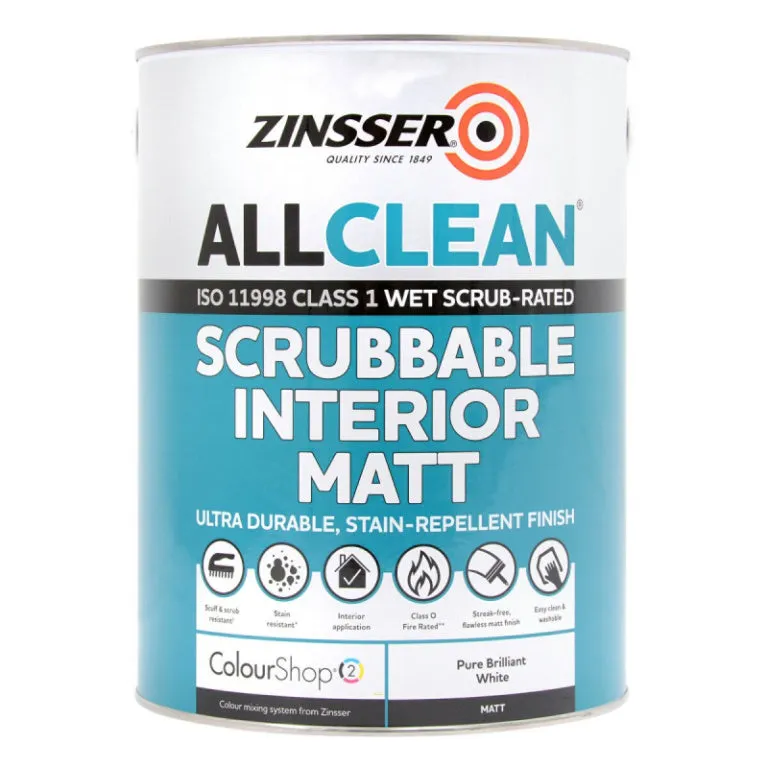 Zinsser Allclean Scrubbable Interior Matt Emulsion